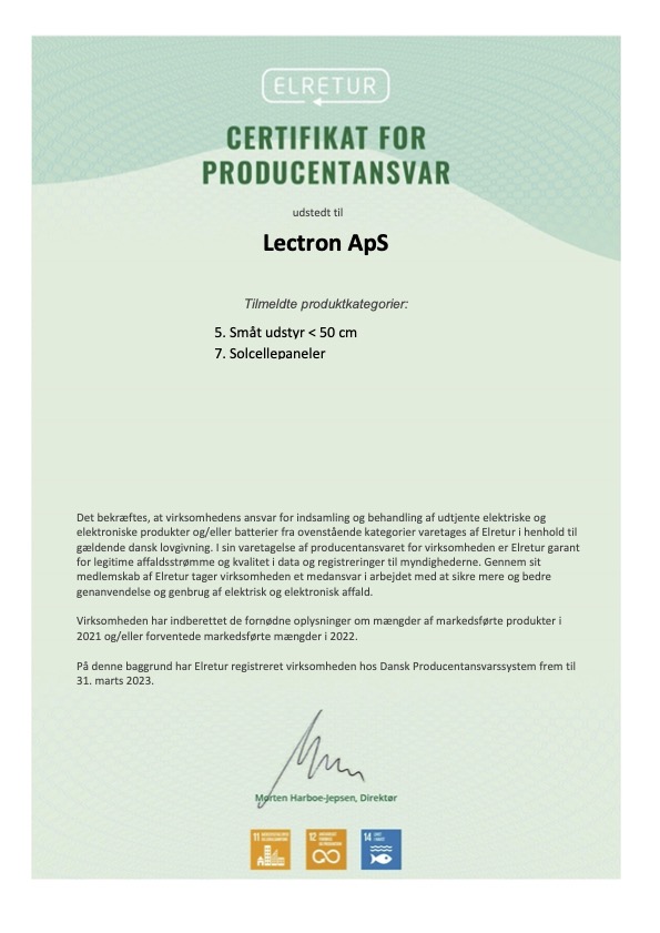 Lectron certificering